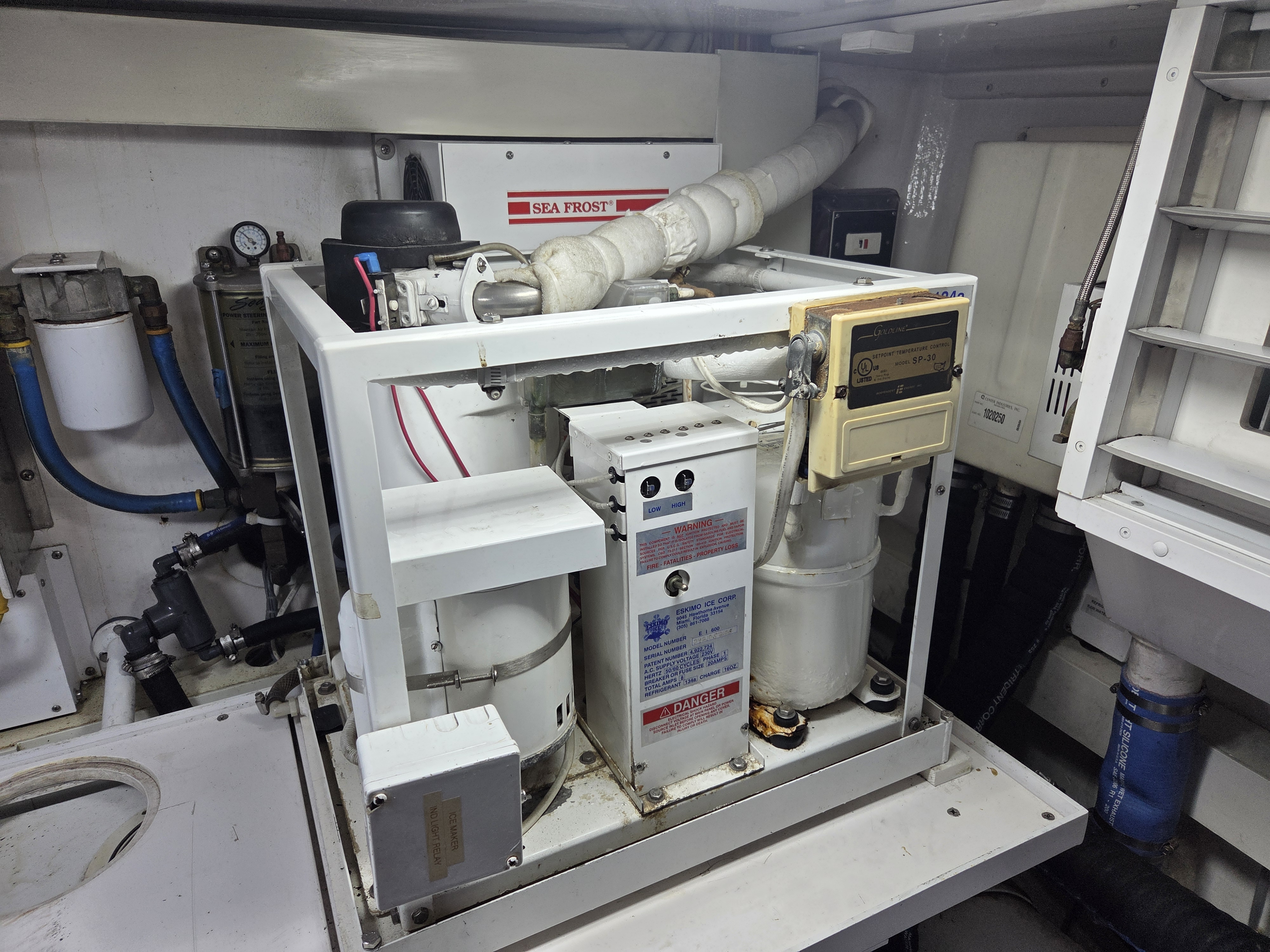 Before: aging Sea Frost ice machine